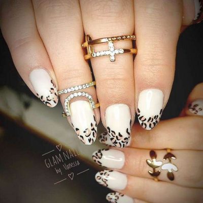 ongles chambery - leopard- glam nails by vanessa